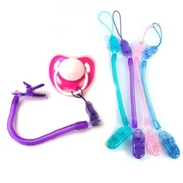 Neonati Ragazzo Succhietto Capezzolo Anti-goccia Supporto per bambino nato Estensibile Molla Bobina Ciuccio Catena Clip Accessori per bambini 240311