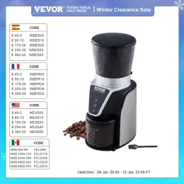 Tools VEVOR 40MM Conical Burr Grind Setting Coffe Bean Electric Grinder Mocha Espresso Adjustment Coffee Machine for Home and Kitchen