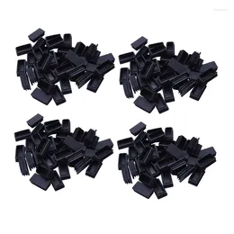 Bath Mats Plastic Blanking End Cap Tubing Tube Inserts 25Mmx50mm 160 Pcs Black