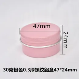 Bottiglie di stoccaggio 30ml 30g 47 24mm Filettatura Barattoli di alluminio Contenitori per labbra cosmetici Lozione per il corpo Candele Pentola Decorazioni per unghie Metallo