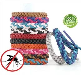 Mosquito Repellent Bracelet Antimosquito Wristband Braided PU Leather Insect Repellent Band Bug Insect Protection 120pcs ALJA2297561529