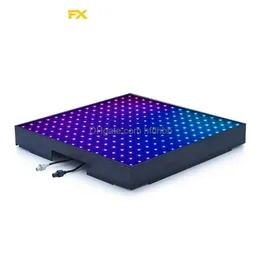 LED dans pisti 225 piksel rgb 3 in 1 dmx512 uzaktan kumanda temperli cam dans karosu 50x50cm aşama ışık paneli Dhrun