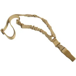 American Style Single Point Rope Tactical Shoulder Strap Multifunktionell elastisk nylon hängande rep CS Toy Decoration Equipment Task Shoulder Strap