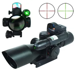 2510x40 Tactical Rifle Scope with Green Laser 107 Holographic Dot Sight2901855