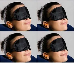 100pcsスリープマスクアイマスクシェードナップカバー目隠し睡眠旅行休憩ファッション全体の黒い色1745531