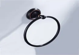 Черные кольца для полотенец Латунные круглые держатели для полотенец Настенные антикварные винтажные кольца для полотенец Креативные аксессуары для ванной комнаты Bronze6439387