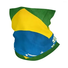 Sciarpe Bandiera Nazionale del Brasile Bandana Copricollo Stampato Avvolgente Maschera Sciarpa Multifunzione Fascia per la Equitazione Unisex Adulto Antivento