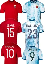 22 23 Noruega Futebol Jerseys Haaland 2021 2022 2023 Noruega Odegaard Berge King Camisetas de Futbol National Team Football Shirt Uniformes