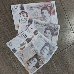 UK Fake Money Movie Film Partia Money Partia 5/10/20/50 funtów Euro USA Realistyczne rekwizyty barowe Kopiuj pieniądze Faux-Billety