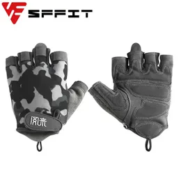 1 Pair Fitness Gym Camouflage Cycling Glove Man Weightlifting Outdoor Palm Protection 240227