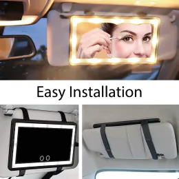 Mirrors Car Visor Vanity Mirror Car Makeup Mirror with Led Lights Mirror Sunshading Cosmetic Mirror