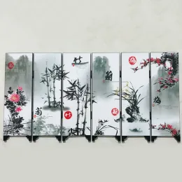 Dividers Flower Bamboo Room Divider Folding Partition Screen Durable Office 6Panel Newest Accessories Brand New Hot Sale