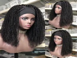 Kinky Curly Headband Glueless Wig Human Hair Wigs Remy Brazilian Full Machine Made Wig for Women8228917