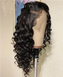 180Density 26Inch Soft Long Brazilian Body Wave Pre Plucked Glueless Lace Front Wig For Women With Baby Hair Heat Temperature Hea8185030