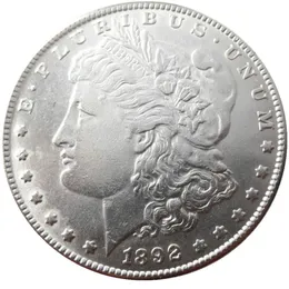 90% 실버 미국 모건 달러 1892-P-O-CC 새로운 오래된 컬러 공예 카피 동전 황동 장식품 가정 장식 액세서리 223T