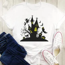 Damen-T-Shirts, Herbst, Grafikdruck, Damenoberteile, T-Shirt, Cartoon-weibliches T-Shirt, T-Shirts, Halloween, Thanksgiving, kurzärmelig, 90er-Jahre-Happy-Fall