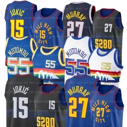 15ジョキックバスケットボールジャージJamal Dikembe Murray Mutombo Carmelo Meb Retro Anthony Porter Jersey