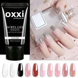 OXXI 30 ml Acryl-Gel, semi-permanentes Poly-Nagelgel, Maniküre, schnelles und einfaches Gel zur Verlängerung, UV-LED-Aufbaulack, Acryl-Gellac 240220