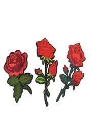 10pcs small Rose Floral Embroidery Patches Cloth Decoration embroidered rose applique Iron Sewon Patch for diy craft sewing2401847