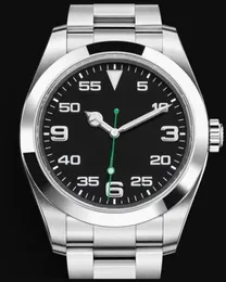 NOWOŚĆ MENS AIR King Explorer Watch Automatyczny mechaniczny szafir Sapphire Crystal Stal nierdzewna ETA 2813 Ruch zegarki #281899