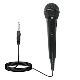 Microfone dinâmico com fio de 3,5 mm 6,5 mm Microfone profissional Mike Microfone para cantar KTV Mixer Karaokê Sistema de microfone PA Amplificador de potência alto-falante