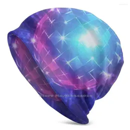 Berets Fluorescente Disco Ball Stretch Beanie 3D Diy Print Cap Raster Neon Glow In The Dark