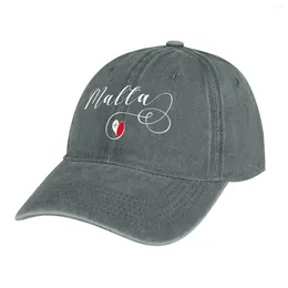 Berretti Malta Cuore Bandiera I Love Cappello da cowboy Berretto da sole per bambini Uomini Cappelli da donna