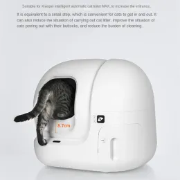 Pudełka Petkit Inteligentne kota akcesoria toaletowe dedykowane dla kota toalety Max Smart Litter Box Podwyższone progowe akcesoria koty