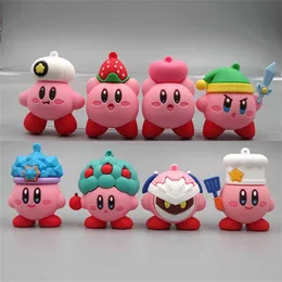 애니메이션 피겨 Kawaii Kirby는 다른 모양 PVC 모델 장난감 소년과 여자 장난감 친구 또는 어린이를위한 생일 선물