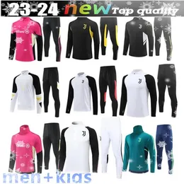 يوفنتوس Tracksuit 2023 2024 Soccer Jerseys Pogba di Maria Vlahovic Chiesa 22 23 24 Suit Training Suit Men Kids Kids Kit Football kit onform sportswear66