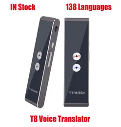 Ny T8 Voice Translator 138 Språk Trådlöst Business Learning Office Samtidigt tolkningstranslator Electronics2165419