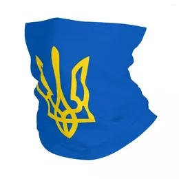 Halsdukar ukraina ukrainska nationella flagga bandana nackegångare tryckt mask halsduk multifunktion balaclava som kör för män kvinnor tvättbar