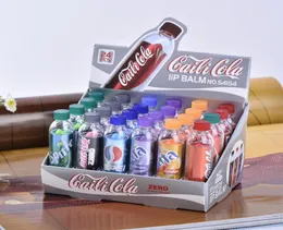 Balsamo per labbra Stick intero 24 pezzi set Bottiglia di Coca Cola Cambia colore Essentials Idratante Idratante Nutriente Cosmetici naturali Ma8986389