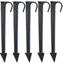 Kit 100st 16mm 20mm PE -slanghållare CType Ground Stakes Fast stöd för droppbevattning 1/2 '' Rörslang Garden vattenbeslag