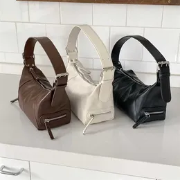 Hbp bolsa de ombro feminina sem marca, bolsa de ombro decorativa com zíper, bolsas de luxo personalizadas, bolsas de mão de couro pu para mulheres