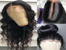 PRE PLUCKED 360 LACE FRONTAL BODY WAVE PERY MED BABY HÅR Osynlig knut peruk Ponytail Human Hair Pre Plucked Spets Wig5128688