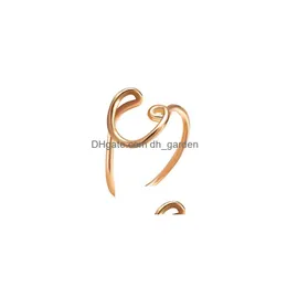 Cluster Rings Letter Ring For Women Creative Design E M C K R Y H Initial Alphabet Sier Gold Ringfashion Jewelry Gift Drop Delivery Dha17