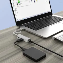 Adaptador de laptop tipo C para RJ45 USB 2.0 4 em 1 divisor 10 GBit/s Hub de placa de rede USB para computador desktop PC