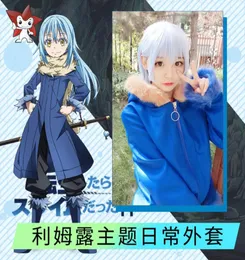 Anime bir balçık rimuru olarak reenkarne oldu Tempest cosplay kostümü mavi fermuarlı ceket ceket kapüşonlu üniforma asya boyutu 3998263