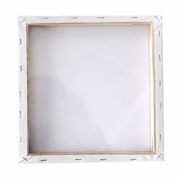 1pc Piccolo Bordo di Arte Bianco Bianco Quadrato Artista Tela Tavola di Legno Cornice Con La Prima Mano Per Olio Acrilico Vernice Mayitr Pittura Boards176A