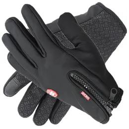 Windstopers Rękawiczki przeciw wsuwaniu wiatroodporne ciepłe ciepłe rękawiczki z ekranem dotykowym oddychające taktyki zimowe mężczyźni kobiety czarne rękawiczki zamka błyskawiczne244e