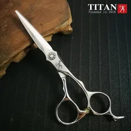 Titan Hair Scissors VG10 Steel Hand Made Made Scissors Cutting Pitcors Hairdressing Shears Parber Pastics 240228