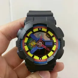 Orologio sportivo da uomo al quarzo digitale a colori 110 Ora mondiale Resistenza all'acqua Serie LED con quadrante grande e funzionalità complete