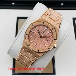 Культовые женские наручные часы AP Часы серии Royal Oak Женские часы Диаметр 33 мм Кварцевый механизм Прецизионная сталь Платина Розовое золото Женские роскошные часы для отдыха