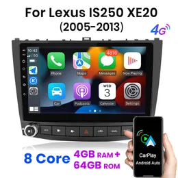 Para Lexus IS250 XE20 2005-2013 CarPlay Android Auto Car Stereo Radio GPS