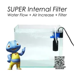 Akcesoria Super Aquarium Wewnętrzna pompa powietrza do zwiększenia tlenu powietrza, zanurzka sprężarka powietrza do żółwia, filtrujący przepływ wody