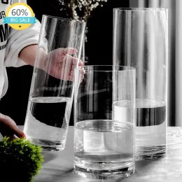 Filmer Nordic Transparent Vase Flower Arrangement Minimaliste Modern Art Glass Garden Balkony Vase Large Jarrones Home Decor JW50HP