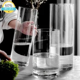 Filmes nórdico vaso transparente arranjo de flores minimalista arte moderna vidro jardim varanda vaso grande jarrones decoração casa jw50hp