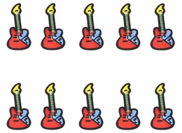 10 PCS Guitar Patches Patches for Clothing Facs Iron on Transfer Transfer for Kids Jeans Caps DIY Sew on Thermbroidery STIC7908107
