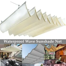 Redes antiuv 300d poliéster à prova dwaterproof água telescópica sol sombra net jardim cobertura solar varanda terraço à prova de chuva guarda-sol vela dossel